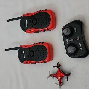 Flek Micro Flying Toy with Bonus Kawasaki Toy Walkie Talkies
